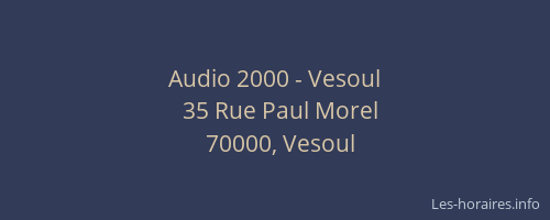 Audio 2000 - Vesoul