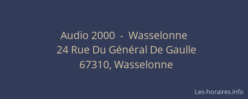 Audio 2000  -  Wasselonne