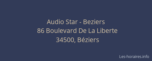 Audio Star - Beziers