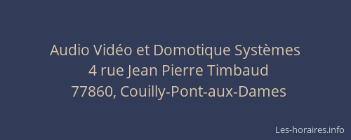 Audio Vidéo et Domotique Systèmes