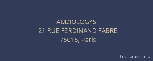 AUDIOLOGYS