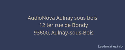 AudioNova Aulnay sous bois
