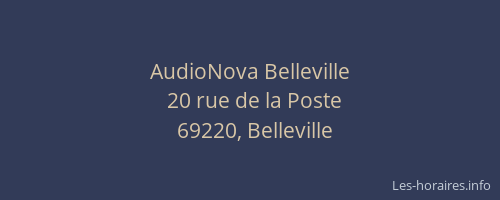 AudioNova Belleville