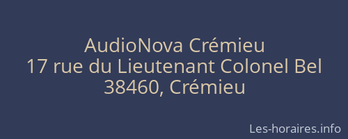 AudioNova Crémieu