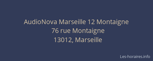 AudioNova Marseille 12 Montaigne