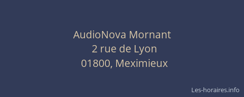 AudioNova Mornant