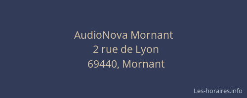 AudioNova Mornant