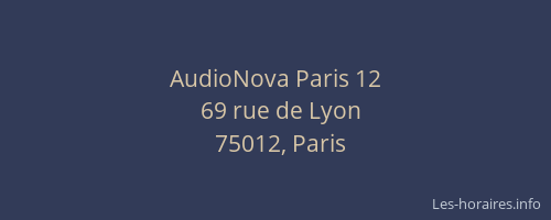 AudioNova Paris 12