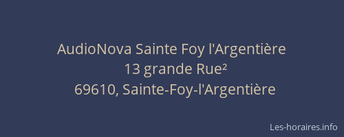 AudioNova Sainte Foy l'Argentière