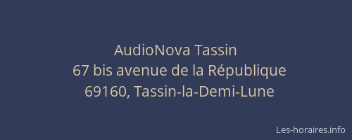 AudioNova Tassin