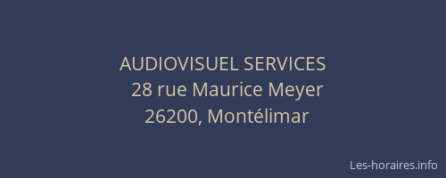 AUDIOVISUEL SERVICES