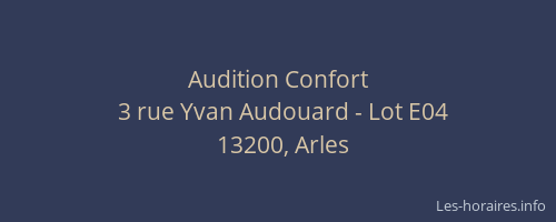 Audition Confort