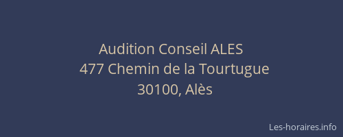 Audition Conseil ALES