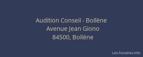 Audition Conseil - Boll&egrave;ne