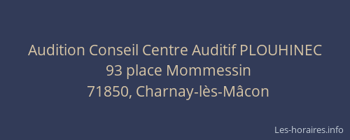 Audition Conseil Centre Auditif PLOUHINEC