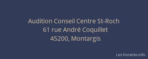 Audition Conseil Centre St-Roch