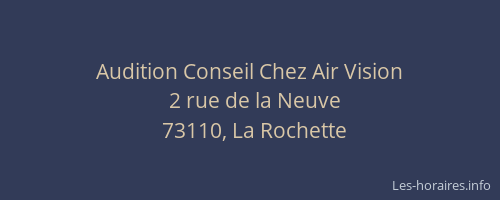 Audition Conseil Chez Air Vision
