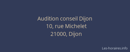 Audition conseil Dijon
