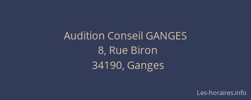 Audition Conseil GANGES