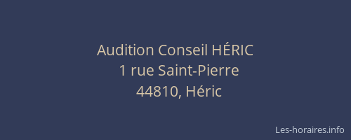 Audition Conseil HÉRIC