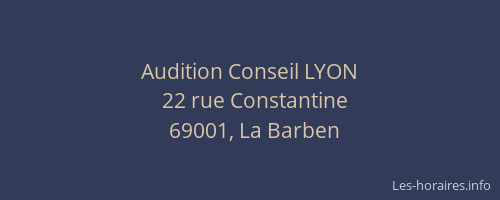 Audition Conseil LYON