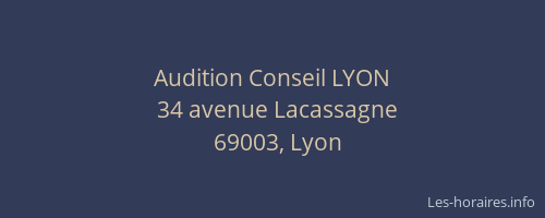 Audition Conseil LYON