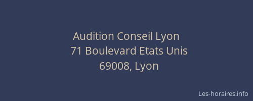 Audition Conseil Lyon