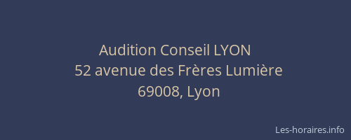 Audition Conseil LYON