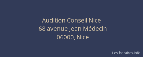 Audition Conseil Nice