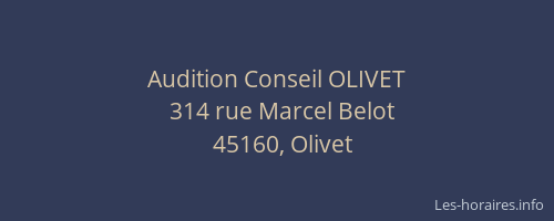 Audition Conseil OLIVET
