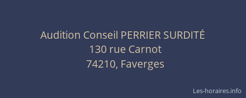 Audition Conseil PERRIER SURDIT&Eacute;