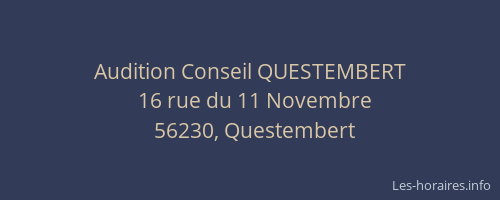 Audition Conseil QUESTEMBERT