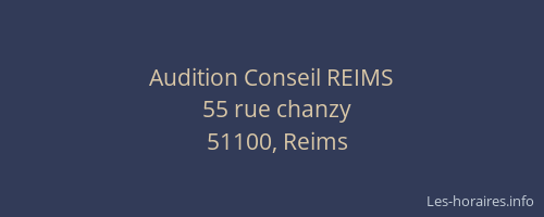 Audition Conseil REIMS