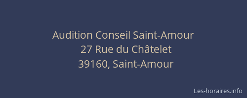 Audition Conseil Saint-Amour