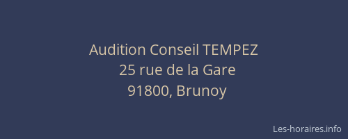 Audition Conseil TEMPEZ