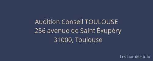 Audition Conseil TOULOUSE