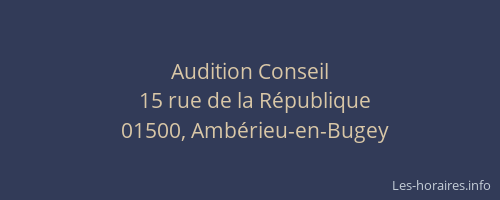 Audition Conseil