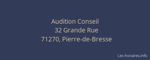 Audition Conseil