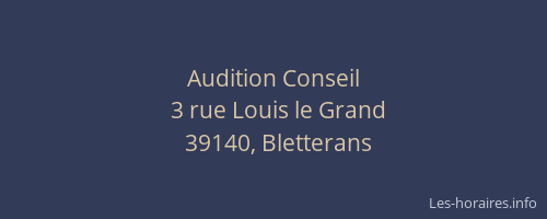 Audition Conseil