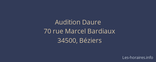 Audition Daure