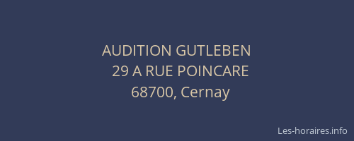AUDITION GUTLEBEN