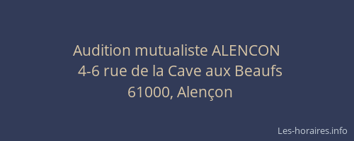 Audition mutualiste ALENCON