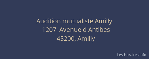 Audition mutualiste Amilly