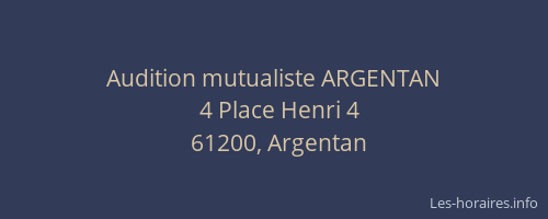 Audition mutualiste ARGENTAN