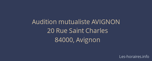 Audition mutualiste AVIGNON