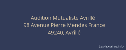 Audition Mutualiste Avrillé