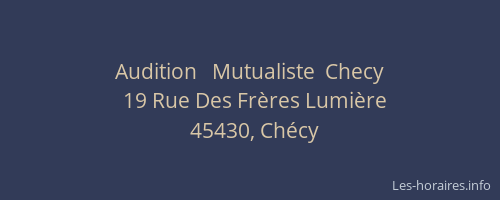 Audition   Mutualiste  Checy