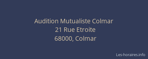 Audition Mutualiste Colmar