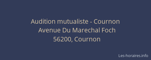 Audition mutualiste - Cournon