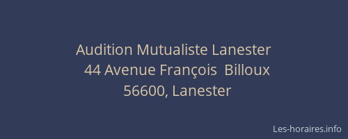 Audition Mutualiste Lanester
